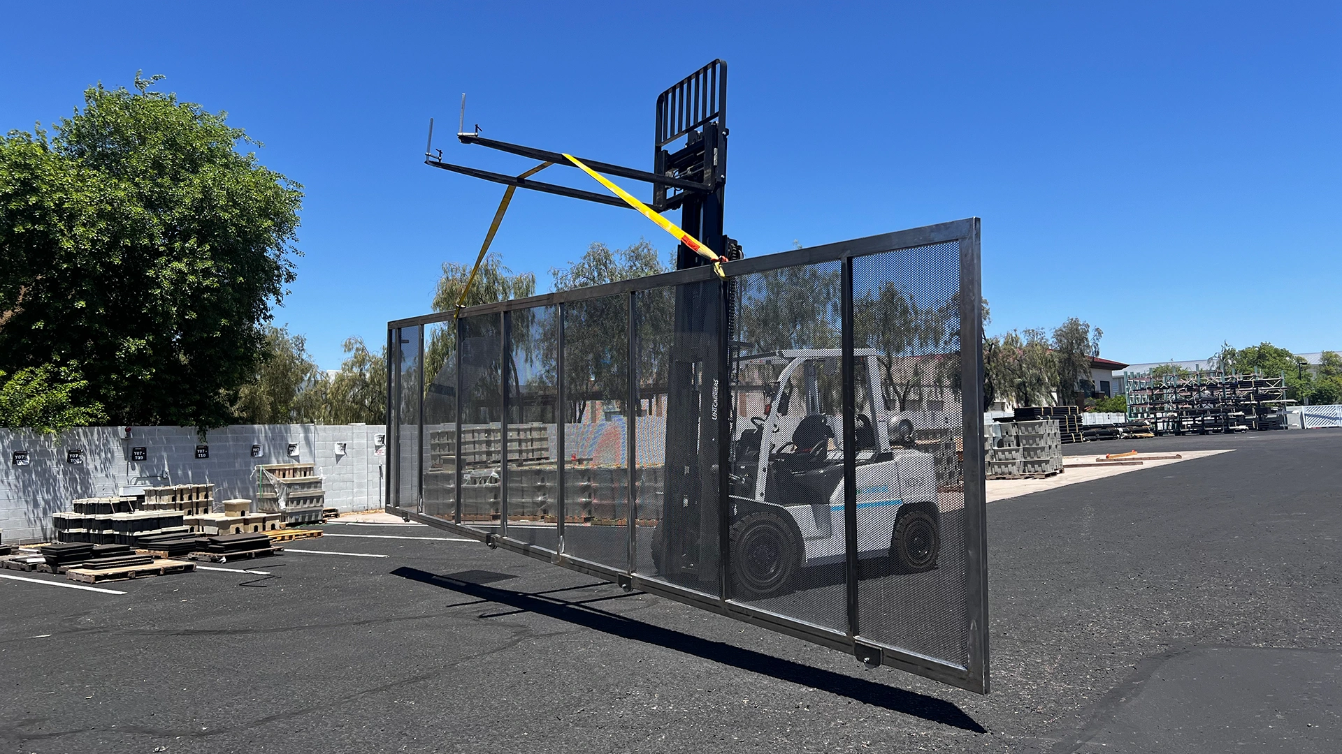 Custom Metal Gate Delivered By Forklift
