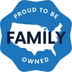 Proud To Be Family Owned Badge